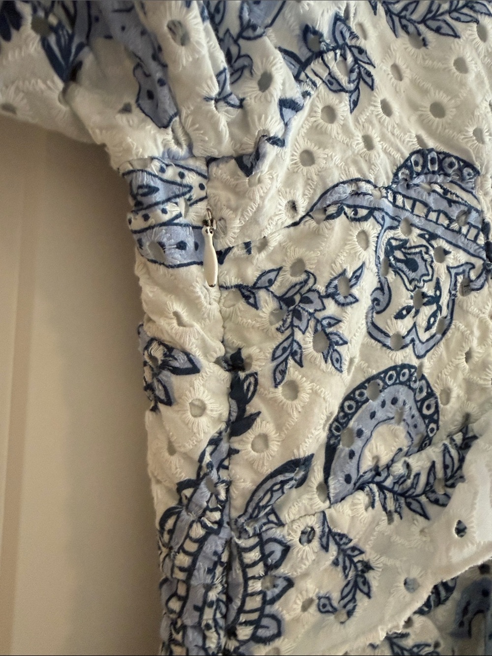 FARM Rio One-Shoulder White Dress with Blue Paisley - Picture 6 of 6